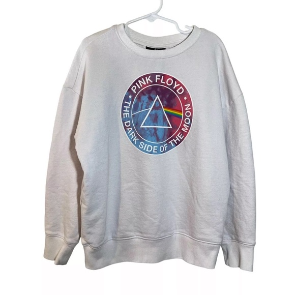 Pink Floyd Girls Pullover Crewneck Sweatshirt Dark Side Of The Moon Graphic Top - Picture 1 of 4